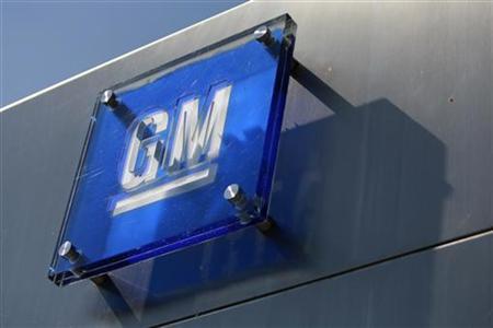 File photo of General Motors logo outside its headquarters at the Renaissance Center in Detroit