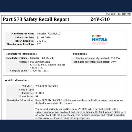 fca airbag recall information