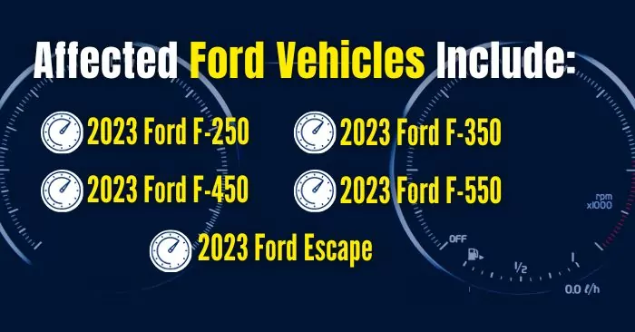 ford instrument recall