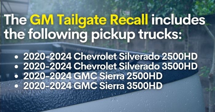 chevy gmc tailgate recall