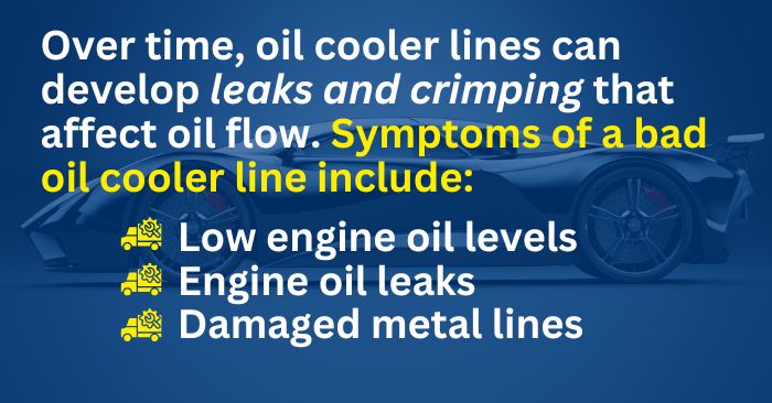 bad oil cooler line signs