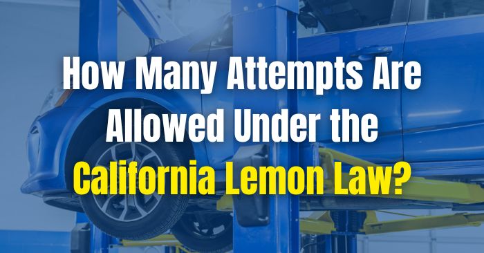 ca lemon law repair attempts