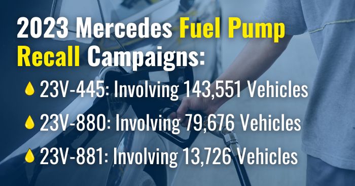 fuel pump recalls mercedes benz