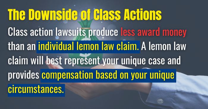 downside to joining a class action