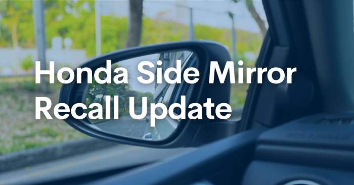 side mirror recall honda