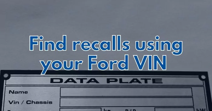 ford recall check by vin